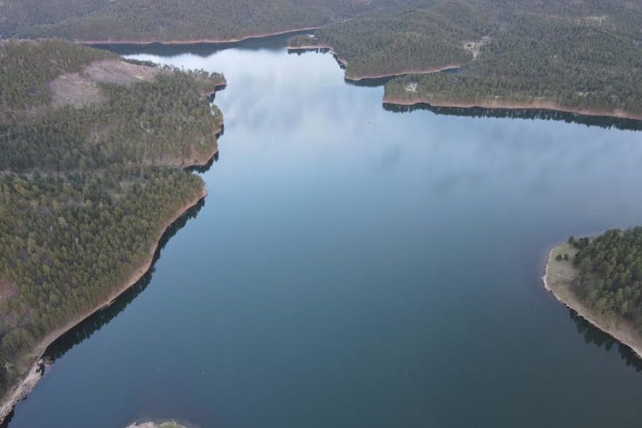 Birds eye view of Sheridan Lake